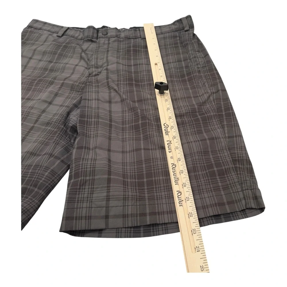 Nike Golf Shorts Men 38 Grey Plaid Tour Performance Dri-FIT Activewear